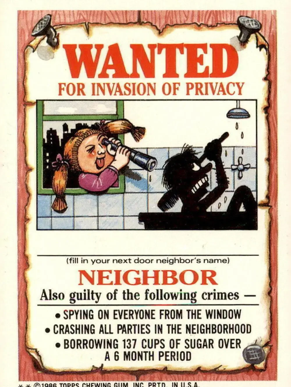 Garbage Pail Kids Card Set - Green Dean & Neighbor